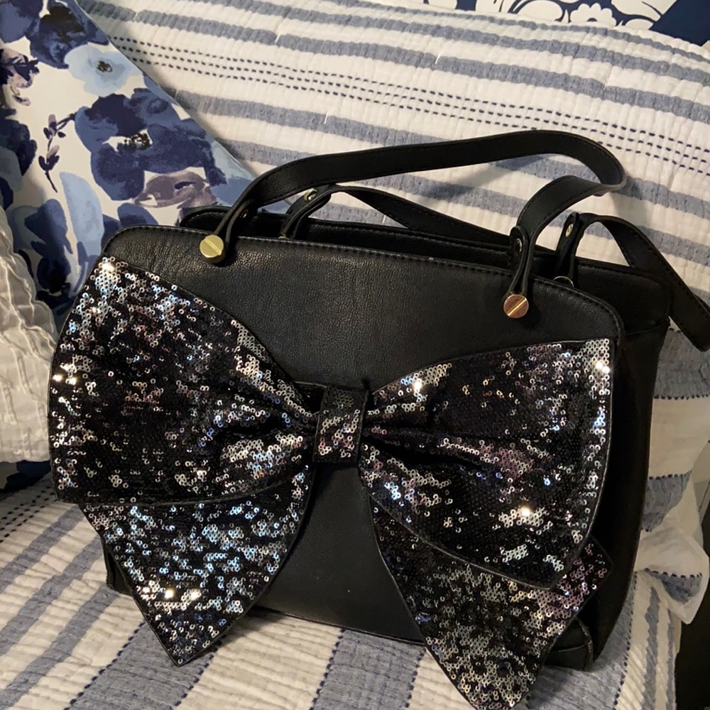 Black with Big Bow handbag